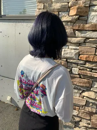 ミディアム ワタナベ アオイのヘアスタイル