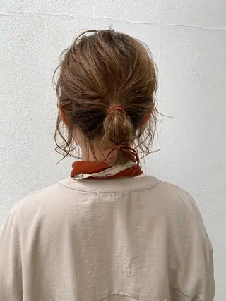 ミディアム ヘアアレンジ 細めハイライト🩶 ボブ/レイヤーカットのヘアスタイル