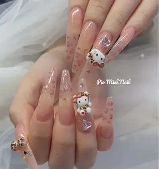 ロング HANA 長さだしのネイルデザイン