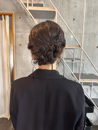 ミディアム パーマ ヘアアレンジ 大林 エリコのヘアスタイル
