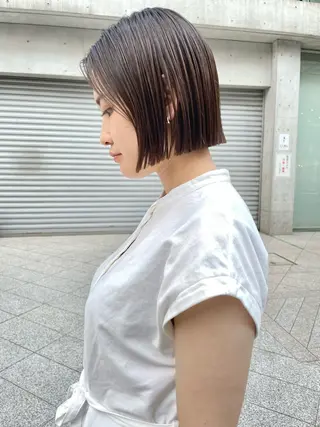 ショート カラー 👩🏻ボブ/ 髪質改善ダブルカラーのヘアスタイル