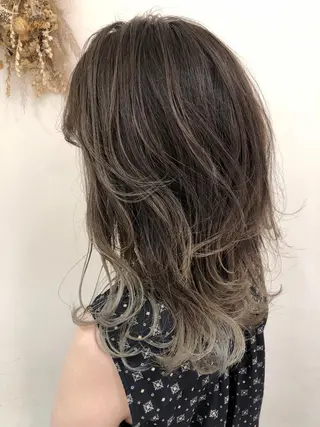 ミディアム カラー ヘアアレンジ marju銀座 マージュギンザのヘアスタイル