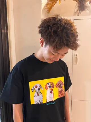 ショート パーマ メンズ AYAKA ／メンズ/四条烏丸/のヘアスタイル