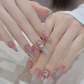 ネイル フィルイン、長さ出し 深爪矯正のネイルデザイン