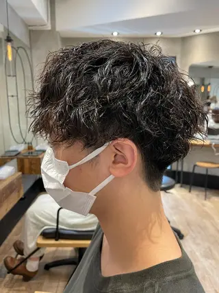 ショート パーマ メンズ amie高崎所属・高崎メンズパーマ 髪質改善TAKEのヘアスタイル