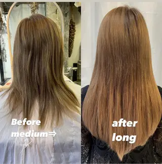 ロング カラー ツガミ リナのヘアスタイル