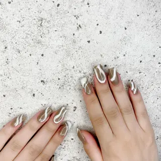 ロング カラー パーマ ヘアアレンジ メンズ キッズ ネイル マツエク・マツパ Salon Ｋのネイルデザイン