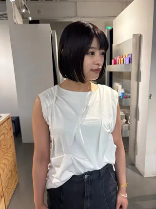 ショート カラー ボブ/似合わせカット /ニュアンスカラーのヘアスタイル