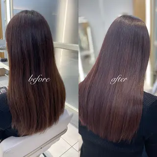 セミロング 𝐑𝐞𝐨/透明感 𝐜𝐨𝐥𝐨𝐫のヘアスタイル