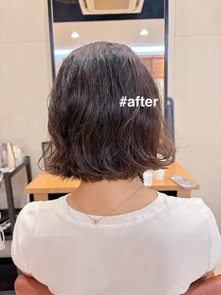 パーマ ボブ/ミディアム 親しみやすさ/さくらのヘアスタイル