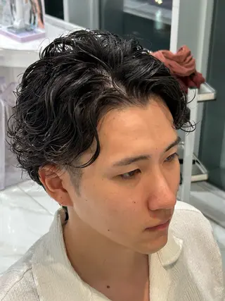 パーマ メンズ スパイキーショート／ パーマ平松秀門のヘアスタイル