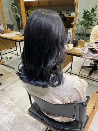 セミロング カラー 透明感/艶髪カラー/ 韓国/rinaのヘアスタイル