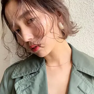 ミディアム カラー 韓国ヘア /男女❄️ 細江 美紅のヘアスタイル