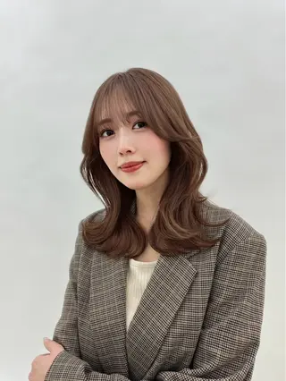 セミロング ami所属・髪質改善ストレート/ ブリーチ/Shoyoのヘアスタイル