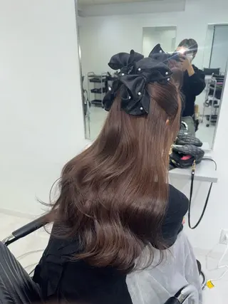セミロング カラー 韓国ヘア🇰🇷 /艶カラー✨のヘアスタイル