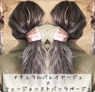 セミロング カラー テトネ タカシのヘアスタイル