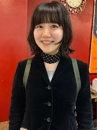 ショート パーマ 小日向 沙織のヘアスタイル