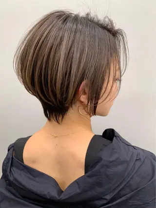 ショート カラー 京都レイヤーカット/ 縮毛矯正/羽柴りくのヘアスタイル