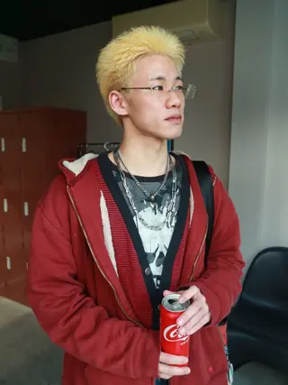 ショート カラー メンズ ハイトーン/メンズ/ デザイン/梅田/ミユのヘアスタイル