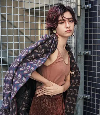 ショート カラー パーマ ヘアアレンジ O/ODER (official)のヘアスタイル