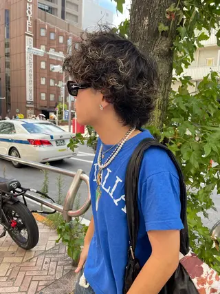 パーマ メンズ メンズカット パーマ[佐橋]のヘアスタイル