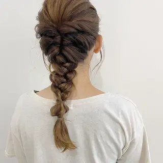 セミロング カラー ヘアアレンジ お洒落パーマ/ 艶カラー/michiのヘアスタイル