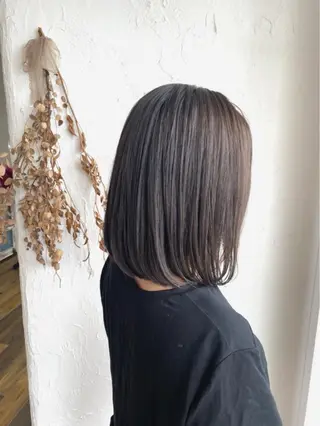 ミディアム カラー ネイル 美容室 ソンリエのヘアスタイル