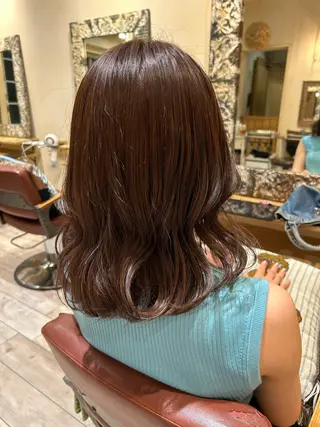 ミディアム カラー 池袋レイヤーカット/ 顔まわりtaigaのヘアスタイル