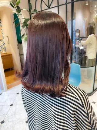 ミディアム カラー レイヤー/韓国ヘア 縮毛矯正🫧鈴木颯のヘアスタイル