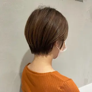 ショート カラー 艶感/ナチュラル 🩵amiのヘアスタイル