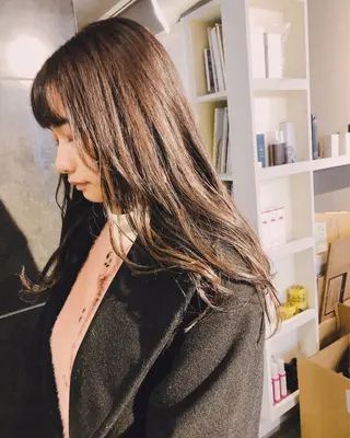 セミロング カラー ヘアアレンジ ainico+所属・メンズ特化✂️栗原 侑也のヘアスタイル