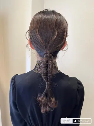 セミロング ヘアアレンジ サソウ ユリエ🥥のヘアスタイル