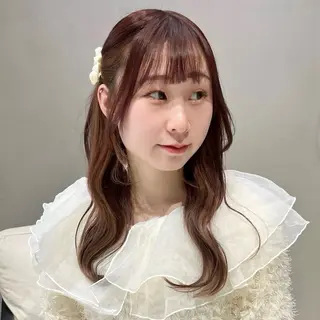 ロング カラー 𝒎𝒐𝒆🩰 名駅/ヘアメ/暖色♡のヘアスタイル