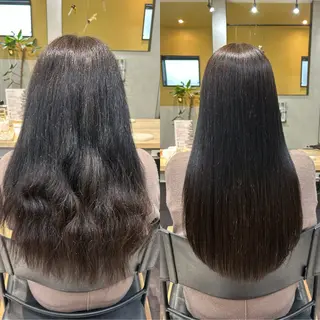 ロング パーマ hub hair レイヤー/透明感のヘアスタイル