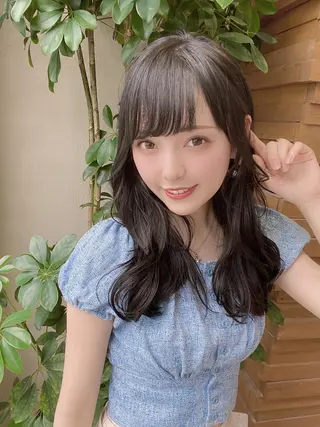 セミロング カラー パーマ 新宿✨顔周りカット 韓国ヘア/坂本亜裟海のヘアスタイル