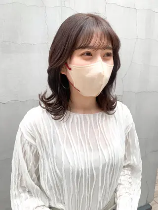 ミディアム カラー ヘアアレンジ yuka .のヘアスタイル