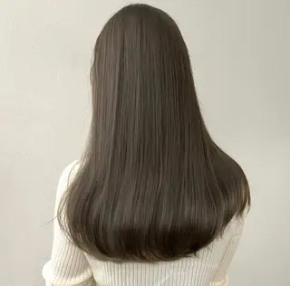 セミロング yuzua/オリーブ /透明感/レイヤーのヘアスタイル