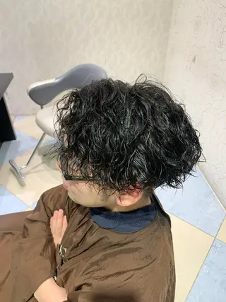 ショート パーマ メンズ EARTH北上店所属・藤原 海斗のヘアスタイル