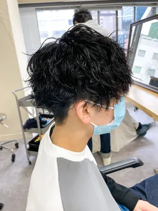 ショート パーマ メンズ メンズパーマ メンズ特化ryoのヘアスタイル