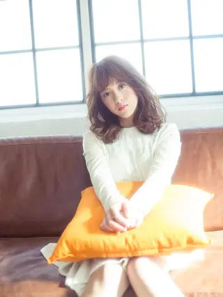 ミディアム カラー パーマ amie 高崎 【アミ】のヘアスタイル