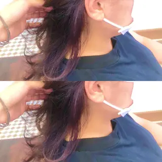 セミロング カラー 堀口 彩佳のヘアスタイル