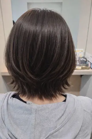 ミディアム 縮毛矯正✨艶髪　 シノハラ✨髪質改善のヘアスタイル