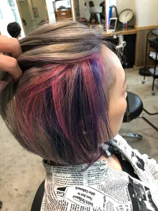 ミディアム カラー 舘野 太嘉宏のヘアスタイル