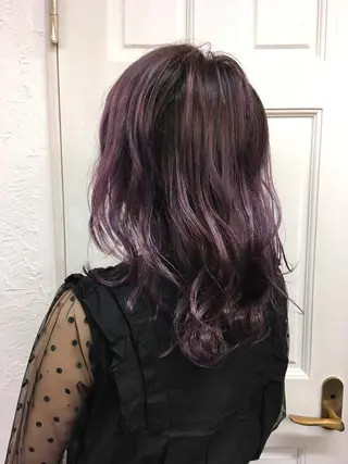 ミディアム カラー ピンクベージュ/新潟 万代/高橋桃葉🍑のヘアスタイル