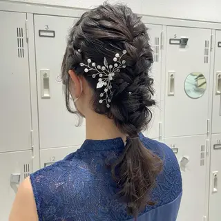 セミロング ヘアアレンジ これた🧸ヘアメ職人 ♡髪質改善♡カラーのヘアスタイル