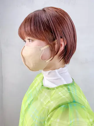 ショート カラー パーマ ヘアアレンジ ITbyALBUM 松戸のヘアスタイル
