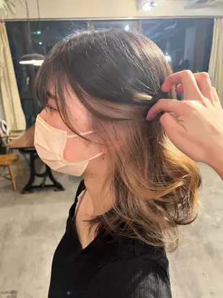 ミディアム カラー Rino kanayama所属・Rino 金山 / 宮澤 萌のヘアスタイル