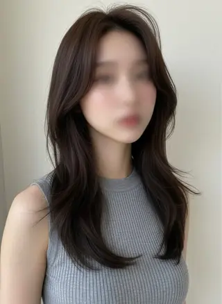 セミロング 渋谷/ハッシュ レイヤーカット/会田のヘアスタイル