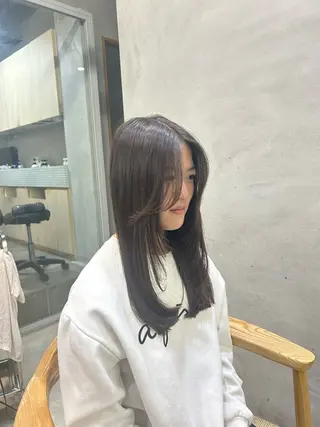 セミロング muku所属・レディースカット モデル/ayunaのヘアスタイル