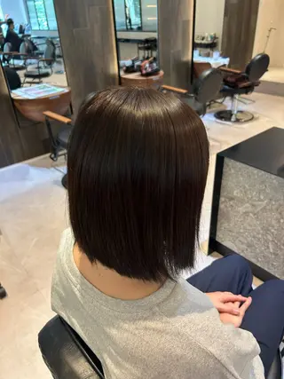 ミディアム カラー 縮毛矯正/カット/ 韓国ヘア/蛯原🍤のヘアスタイル